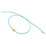 Dana Levy Enamel Evil Eye Diamond Charm Cord Bracelet - Turquoise