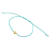 Dana Levy Enamel Evil Eye Diamond Charm Cord Bracelet - Turquoise