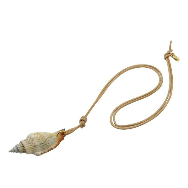 Men s Conch Seashell Charm Leather Cord Necklace Dana Levy Dana Levy Ltd
