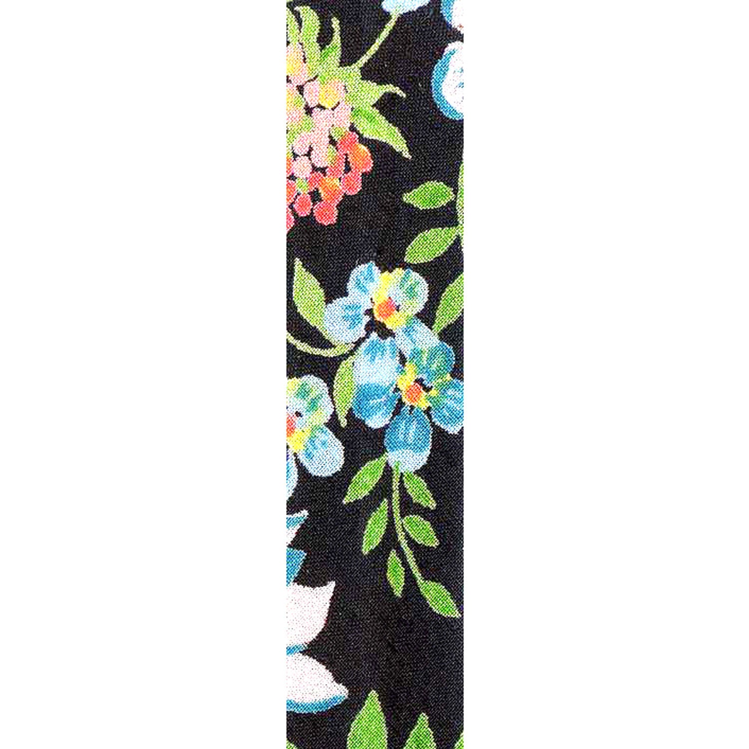 Dana Levy Black Multicolour Floral Liberty Fabric Close Up