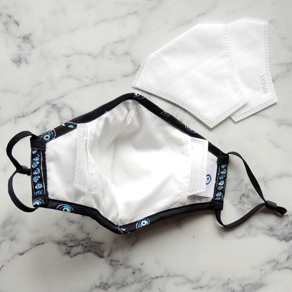 Dana Levy Disposable PM2.5 Filter inside Face Covering