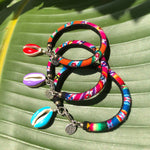Dana Levy Enamel Cowrie Shell Charm Lima Friendship Bracelet - Trio