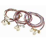 Dana Levy Seashell Charm Duo Lima Beaded Cord Anklet - Trio