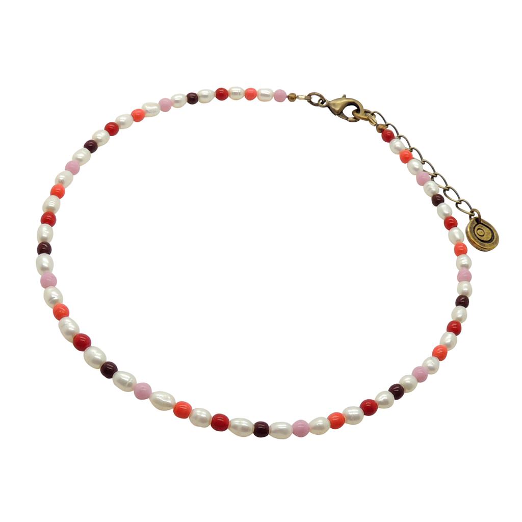 Dana Levy Miami Pink Freshwater Pearl Choker - Antique Gold