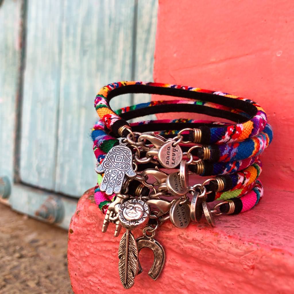 Dana Levy Lucky Charm Lima Bangle Friendship Bracelet - Group Stack Cartagena