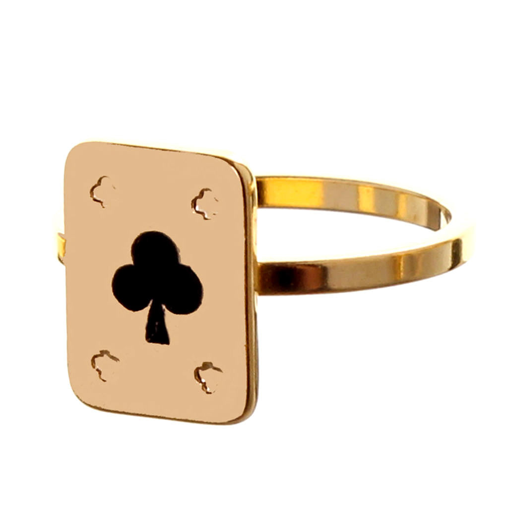 Dana Levy Mini Playing Card Midi Ring - Club