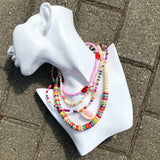 Dana Levy Multicolour Howlite Gemstone Wave Necklace - Rainbow Necklace Medley