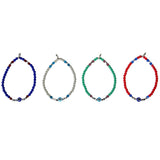 Dana Levy Mini Evil Eye Charm Glass Bead Mix Bracelets - Silver