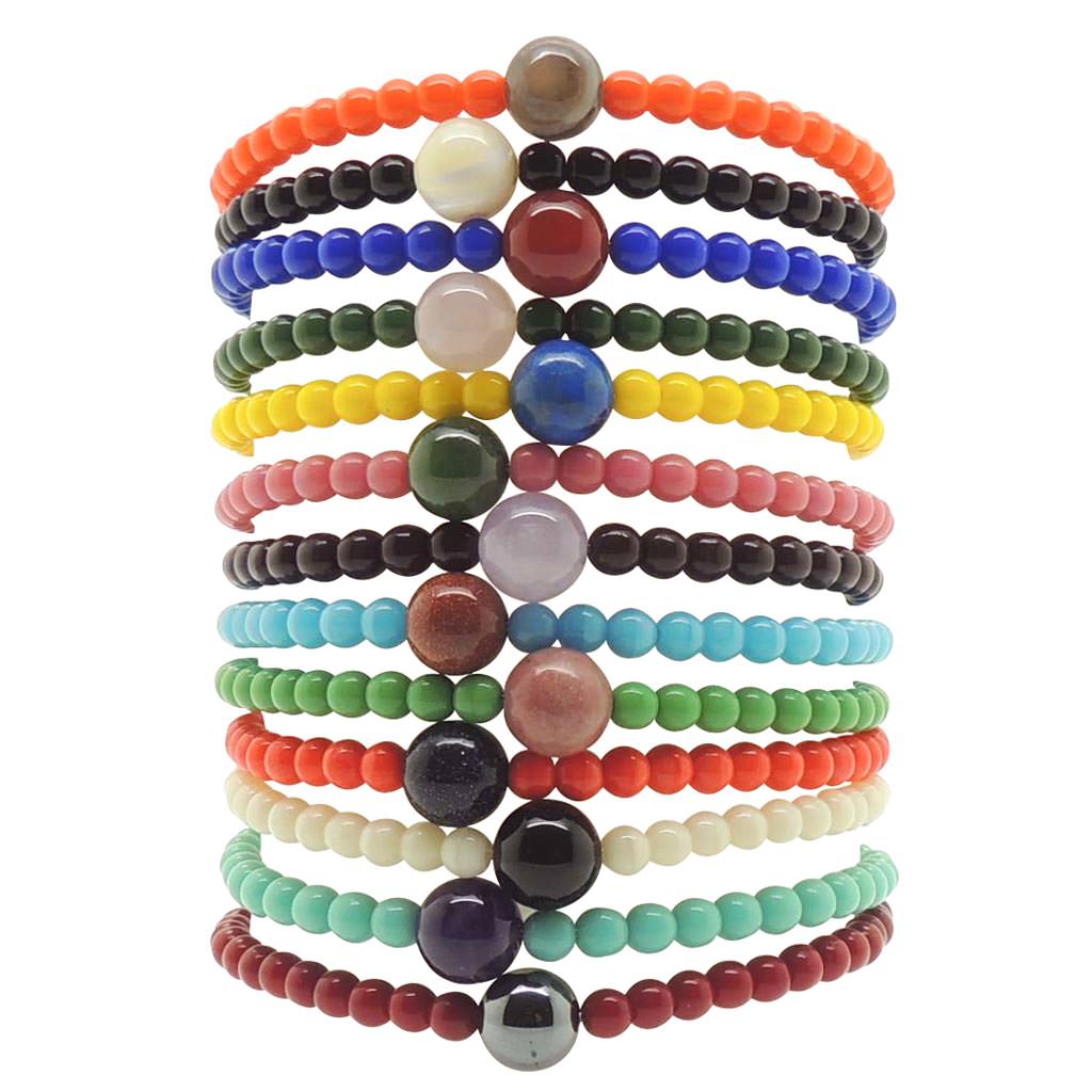 Dana Levy Just One Gem Glass Bead Bracelet - Brights Stack