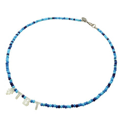 Dana Levy #TBT Glass Rocaille Bead Mix Necklace - Marine Blue Mix