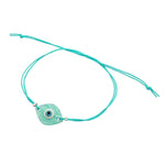 Dana Levy Pearlized Evil Eye Charm Cord Bracelet - Pearlized Turquoise