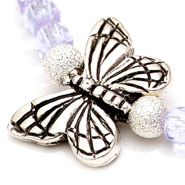 Silver butterfly hotsell charm bracelet