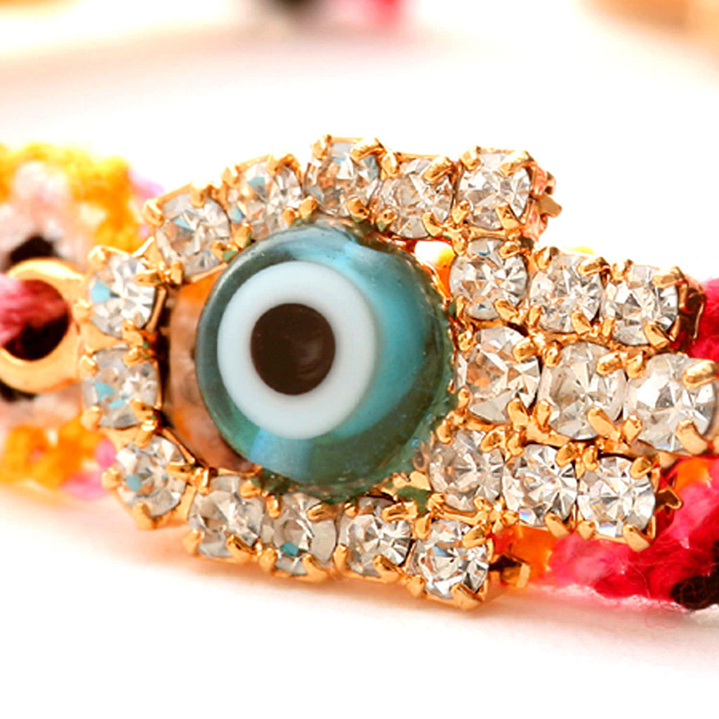 Dana Levy Diamante Hamsa Hand Lucky Charm Friendship Bracelet - Detail
