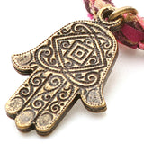 Dana Levy Liberty Print Deco Hamsa Hand Wrap Braid Bracelet - Detail