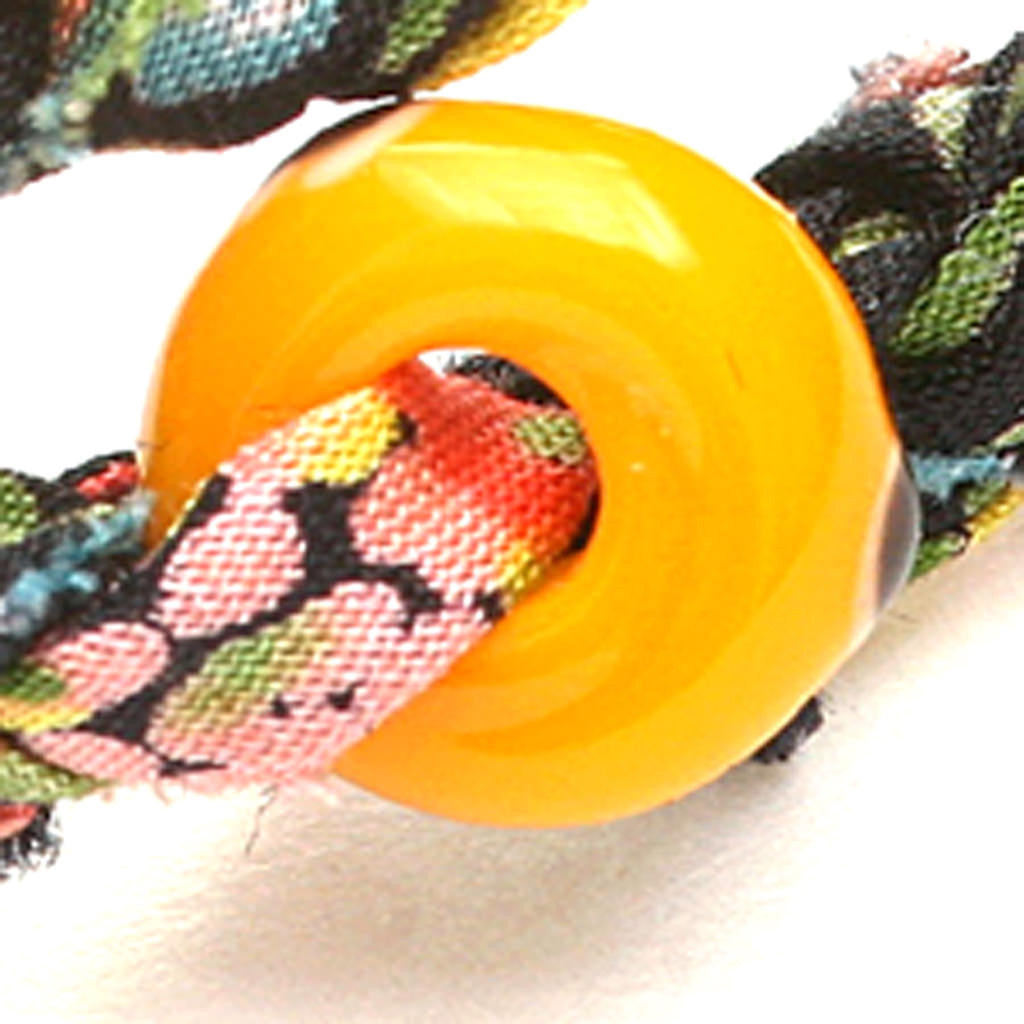 Dana Levy Liberty Print Evil Eye Double Wrap Braid Bracelet - Detail