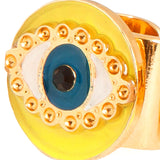 Dana Levy Neon Evil Eye Charm Ring - Neon Yellow