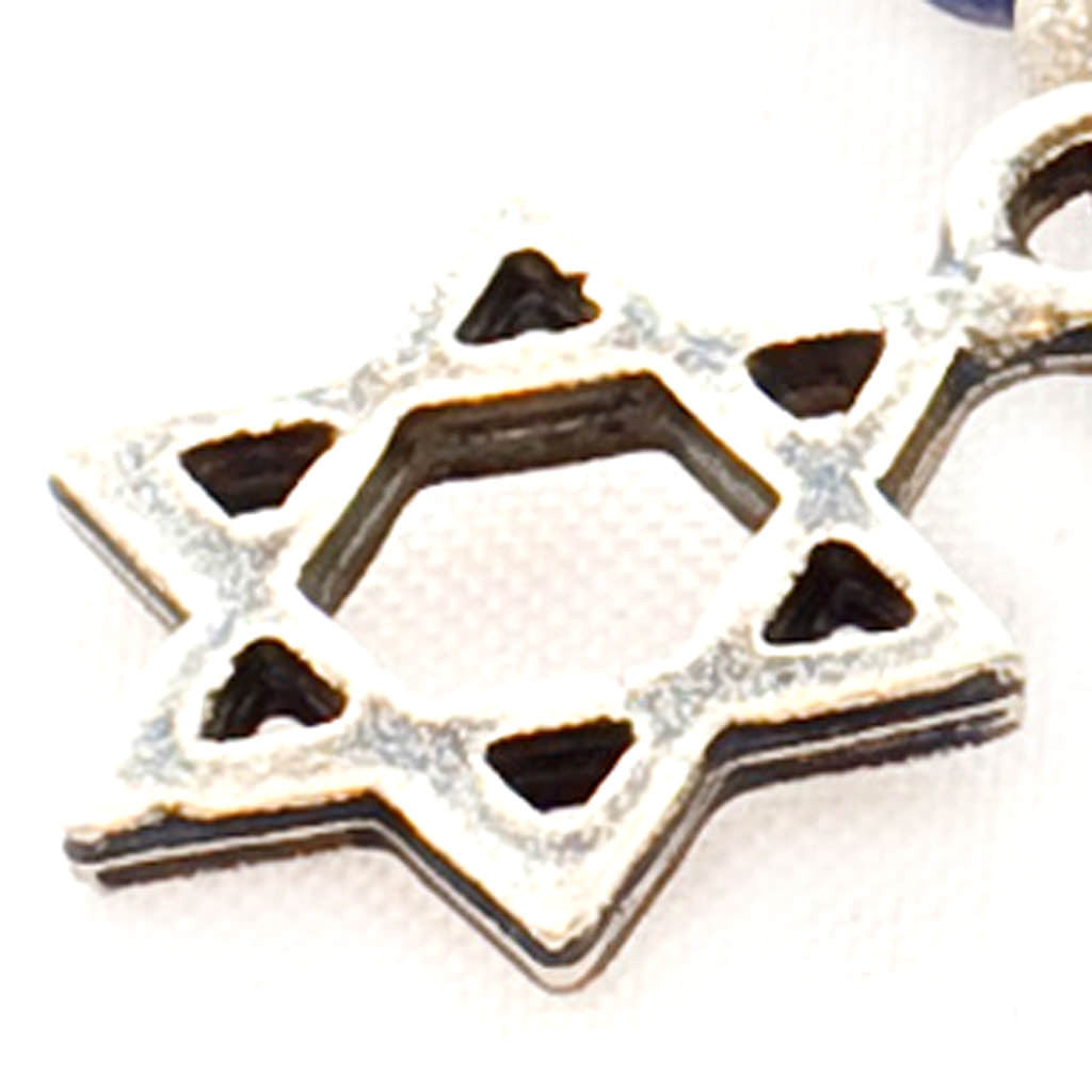 Dana Levy Star of David Charm Gemstone Bracelet - Detail Antique Silver