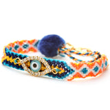Dana Levy Diamante Evil Eye Lucky Charm Friendship Bracelet