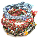 Dana Levy Liberty Print Evil Eye Double Wrap Braid Bracelets - Group Pile