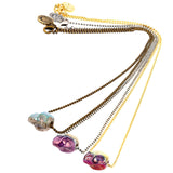 Dana Levy Mini Ceramic Skull Charm Ball Chain Necklace - Trio of Necklaces