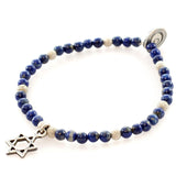 Dana Levy Star of David Charm Gemstone Bracelet - Antique Silver Sodalite