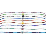 Dana Levy Ceramic Evil Eye Bubble Charm Two Tone Glass Bead Choker - Group Flatlay Mix