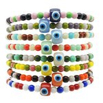 Dana Levy Evil Eye Candy Charm Glass Bead Trio Bracelet - Group Stack