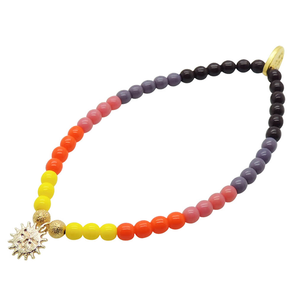 Dana Levy Golden Hour Charm Glass Bead Bracelet
