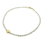 Dana Levy Golden Palm Freshwater Pearl Necklace.