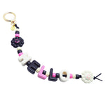 Dana Levy Maxi Alphabet Hello Bag Charm - Cream / Black / Pink Letter Mix