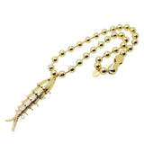 Dana Levy Maxi Fish Charm Ball Chain Necklace.