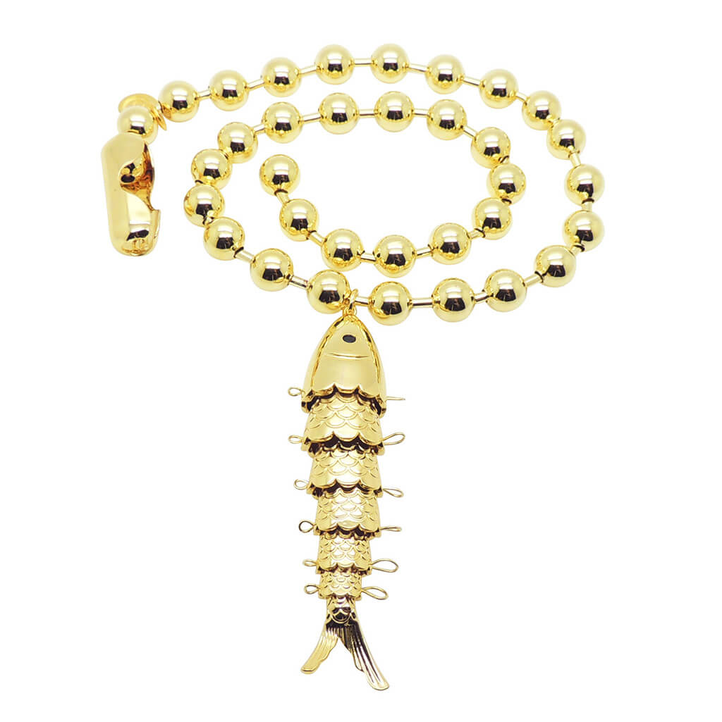 Dana Levy Maxi Fish Charm Ball Chain Necklace - Vertical