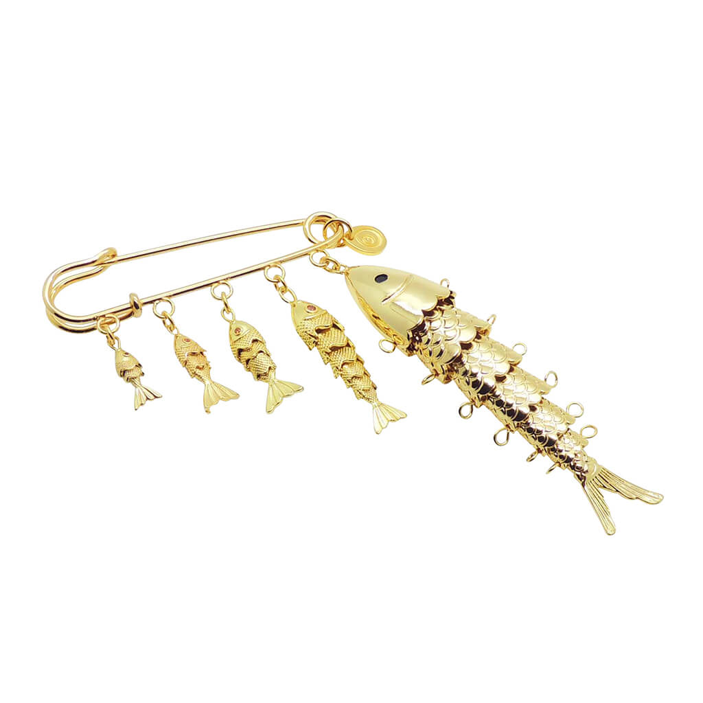 Dana Levy Midas Lucky Fish Charms Brooch