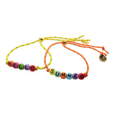 Dana Levy Personalised Name Alphabet Bead Mini Nautical Cord Bracelet - Hello and Summer Bracelets. 