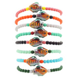 Dana Levy Porcelain Fish Charm Glass Bead Bracelet - Group Stack