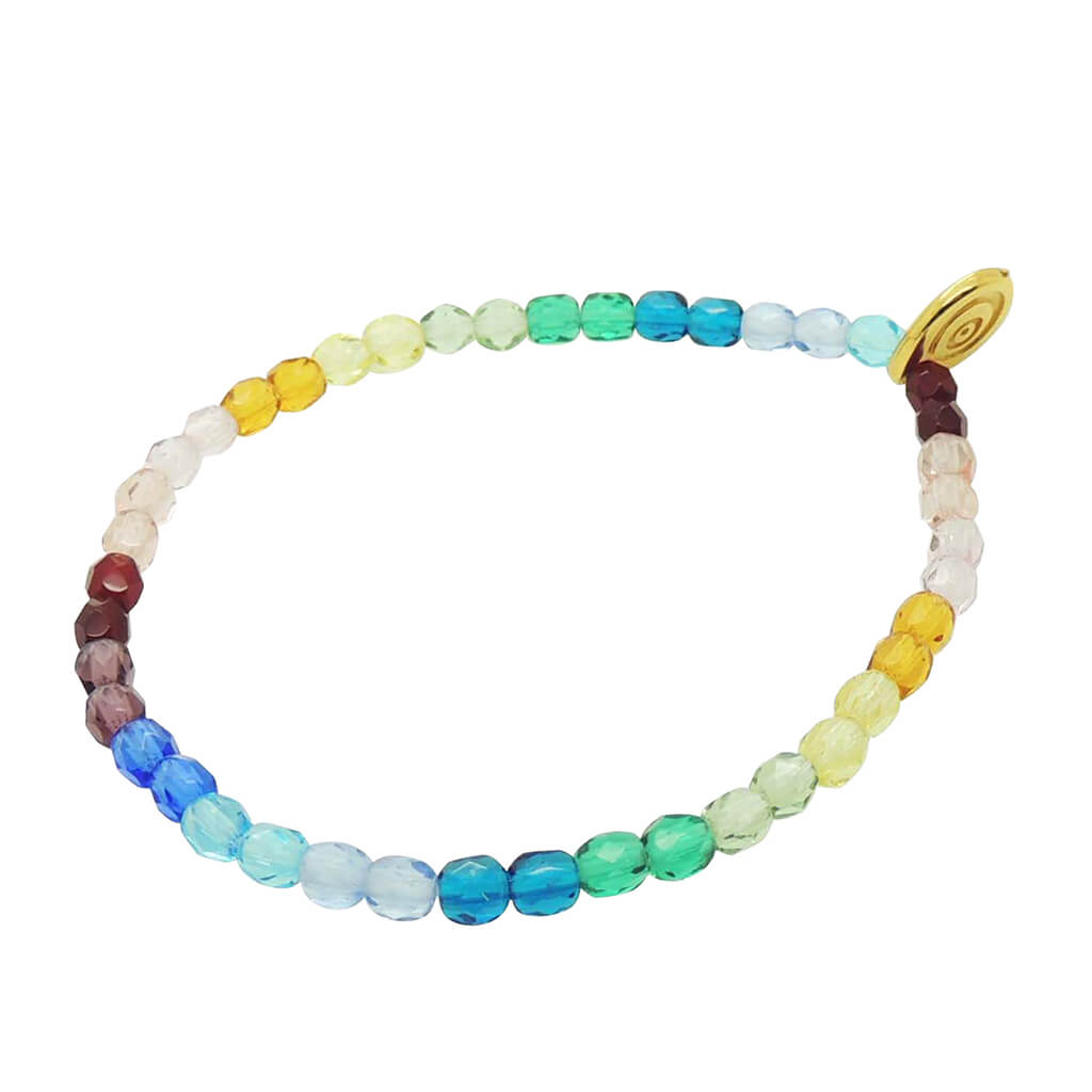 Dana Levy Rainbow Faceted Glass Bead Bracelet - Single