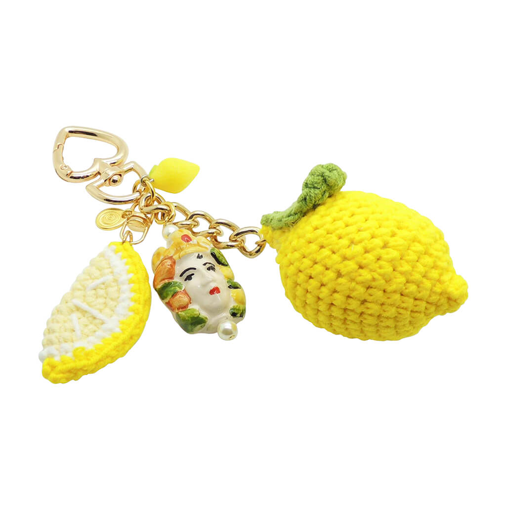 Dana Levy Sicilian Limone and Testa di Moro Bag Charm - Woman's Head