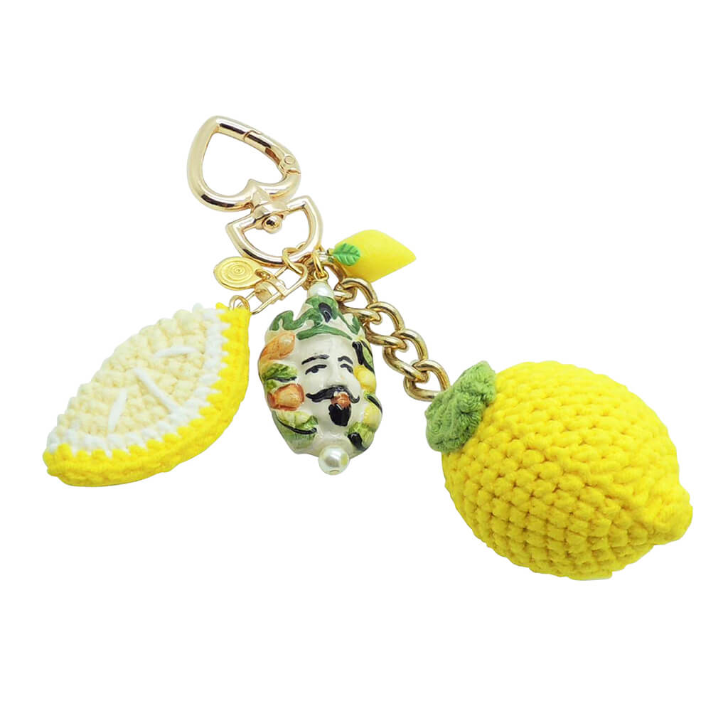 Dana Levy Sicilian Limone and Testa di Moro Bag Charm - Man's Head