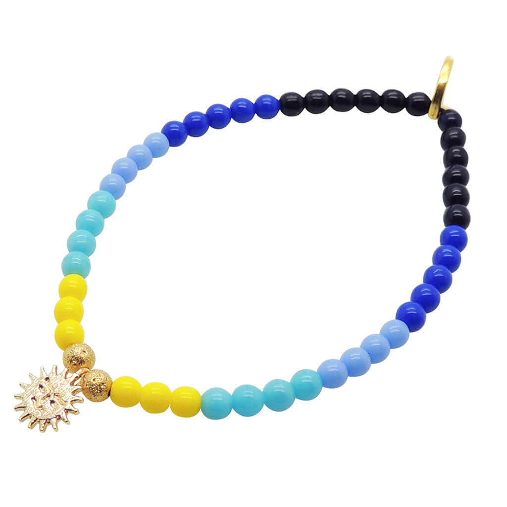 Dana Levy Sunrise Charm Glass Bead Bracelet.