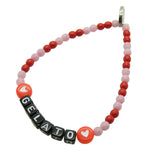 Dana Levy Two Tone Mini Personalised Name Alphabet Cube Glass Bead Bracelet - Gelato / White Letters on Black Cube
