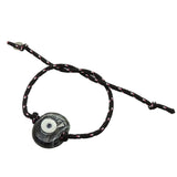 Dana Levy Men's Multicolour Glass Evil Eye Amulet Nautical Cord Bracelet - Black Evil Eye Amulet Black Cord