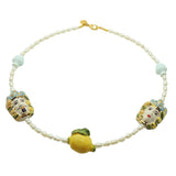 Dana Levy Sicilian Teste di Moro Charm Freshwater Pearl Necklace - Light Blue