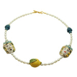 Dana Levy Sicilian Teste di Moro Charm Freshwater Pearl Necklace - Teal