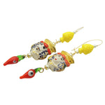 Dana Levy Sicilian Teste di Moro Charm Trio Hoop Earrings - Red Crown 