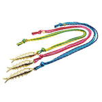 Dana Levy trio of maxi articulated fish charm nautical cord duo necklaces in various cord colours on a white background. 