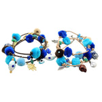 Dana Levy Azure Pompom Lucky Charms Leather Cord Bracelet - Brown & Tan