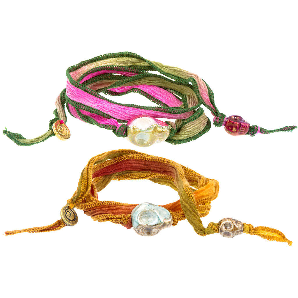 Silk wrap bracelet supplies sale