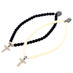 Dana Levy Cross Charm Glass Bead Bracelets - Group