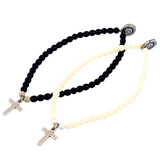 Dana Levy Cross Charm Glass Bead Bracelets - Group
