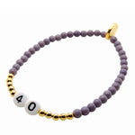 Dana Levy Men's Milestone Number Glass Bead Bracelet - 40 Dark Lilac